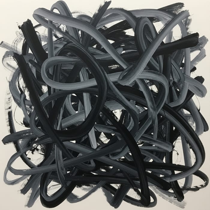 Dark Strokes: Chaotic Abstract
