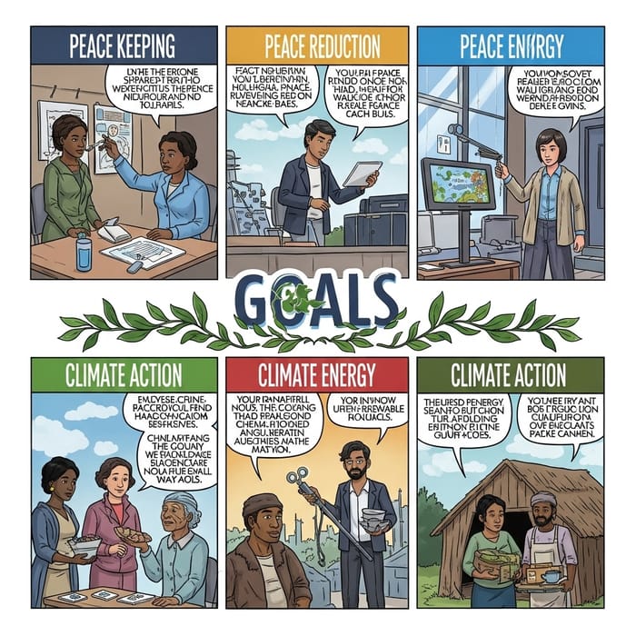 United Nations Objectives Comic Strip