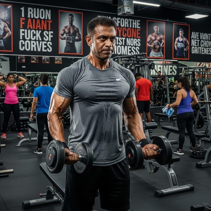 Strong Man in Gym | Power and Strength Displayed