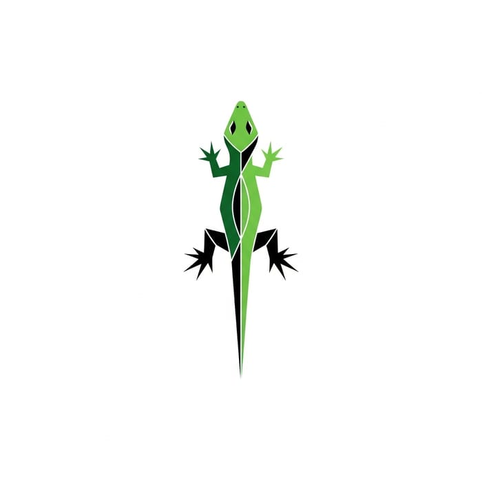 Minimalist Lizard Logo Design - Abstract Symbol Minimalist Lizard Logo Design - Abstract Symbol