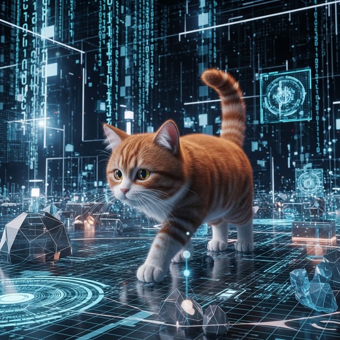 Metaverse Cat: Virtual Feline in 3D World Metaverse Cat: Virtual Feline in 3D World