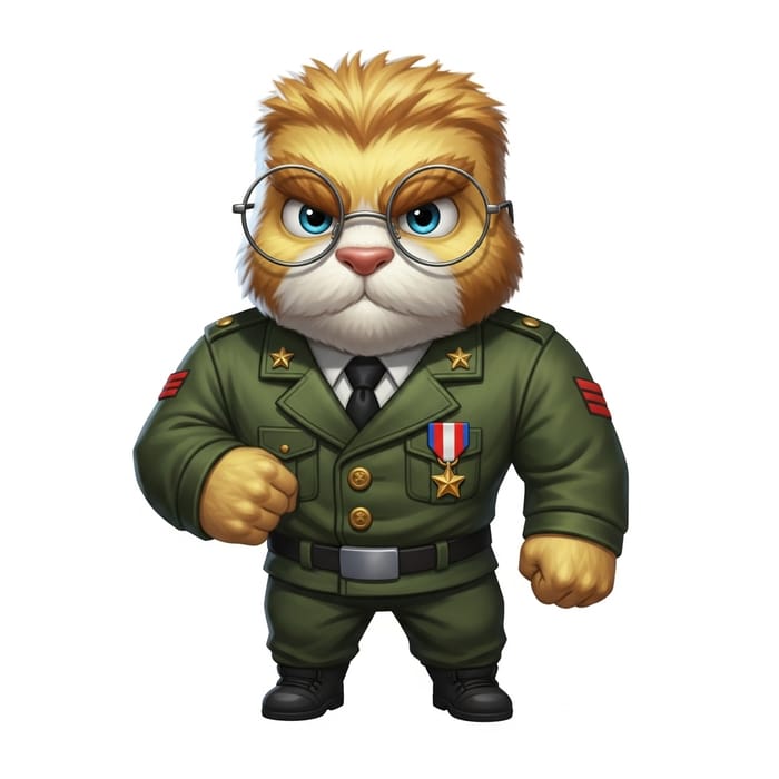 Russian Patriotic Minion in Vintage Military Uniform