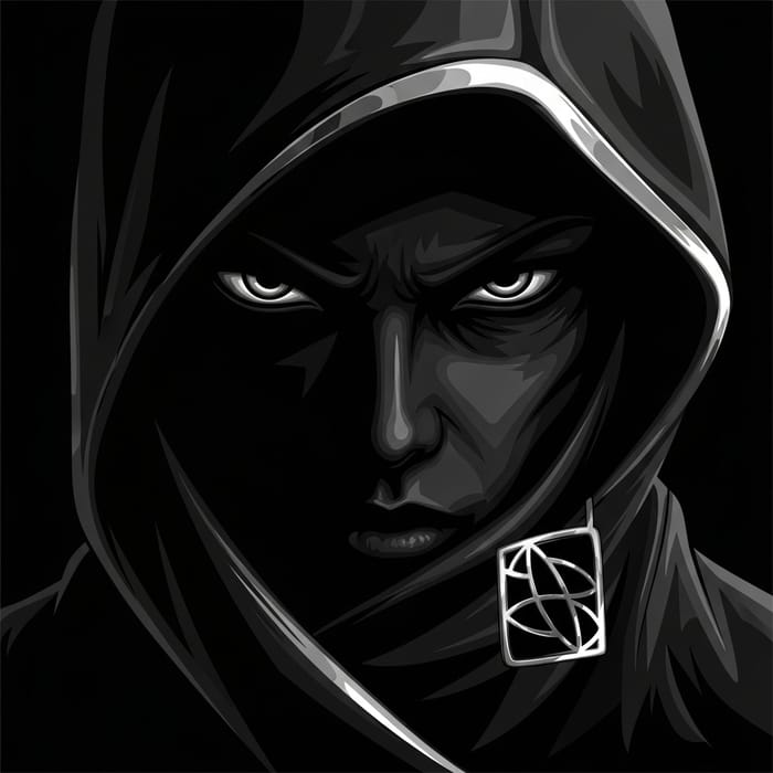 Intriguing Dark Avatar with Intense Eyes | Mystical Design Intriguing Dark Avatar with Intense Eyes | Mystical Design