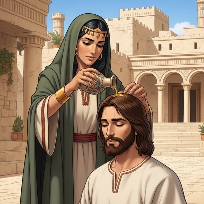 Ancient Israel: Woman Anoints Jesus with Oil