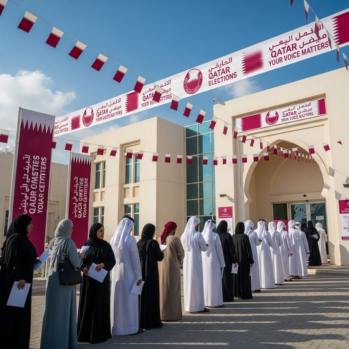 Qatar Elections: Diverse Voters in Action