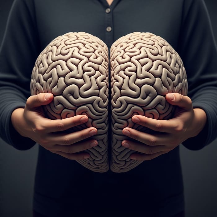 Heart-Shaped Brain Hug: A Symbol of Love Heart-Shaped Brain Hug: A Symbol of Love