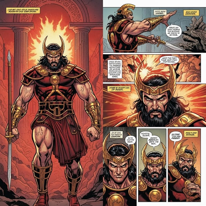 Epic Greek God Page: Vibrant Colors, Divine Essence & Regal Majesty Epic Greek God Page: Vibrant Colors, Divine Essence & Regal Majesty