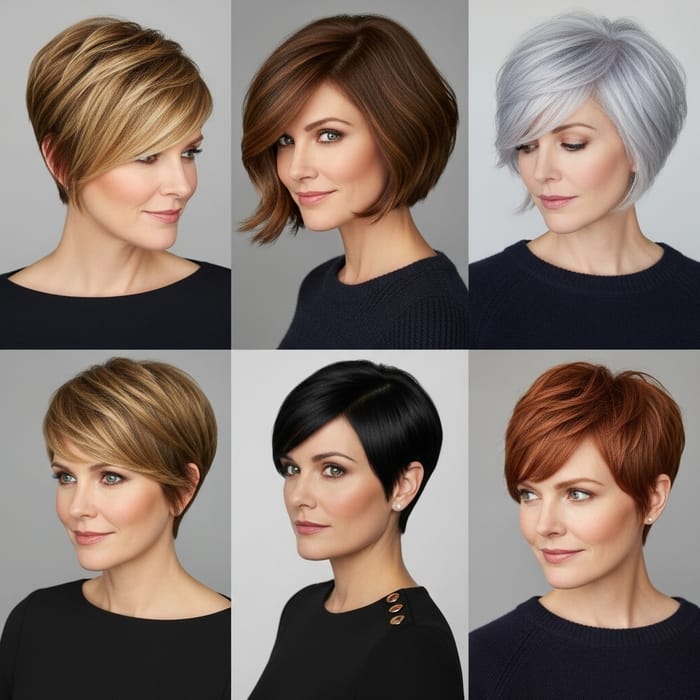 Short Haircuts for Square Faces Women 45+ Short Haircuts for Square Faces Women 45+