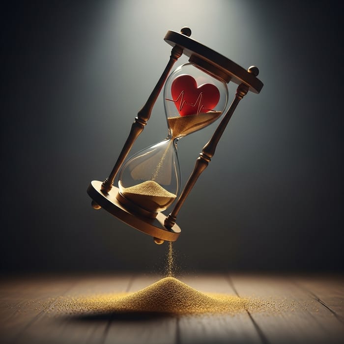Suspended Miscarriage | Heart Trapped in Hourglass Illustration Suspended Miscarriage | Heart Trapped in Hourglass Illustration