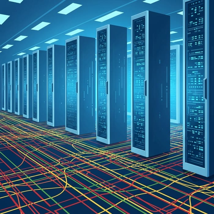 Abstract Data Center Illustration