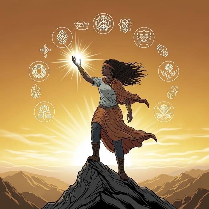 Empowerment on Mountain Peak | Strength and Unity