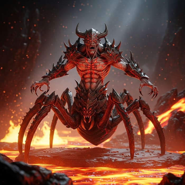 Arachnid Demon in Doom Eternal Style, Raytracing, HD, 8K on Unreal Engine