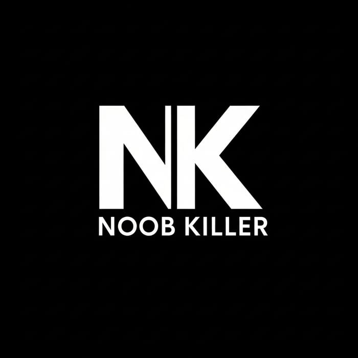 Noob Killer Game Logo - NK 2D Design Noob Killer Game Logo - NK 2D Design