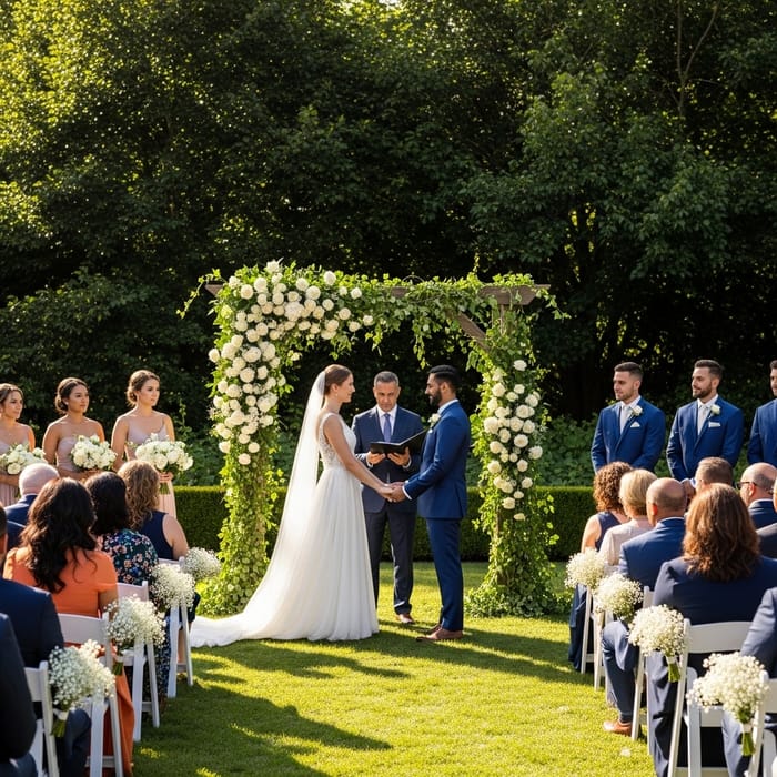 Whimsical Garden Wedding Ceremony | Joyful Celebration of Love