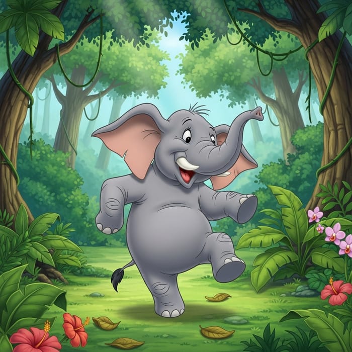 Animated Dancing Elephant - Joyful Dancer