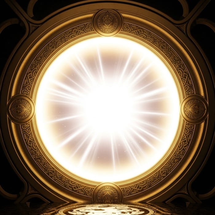 Fantasy Portal: Mystical Round Light Frame and Gateway Fantasy Portal: Mystical Round Light Frame and Gateway