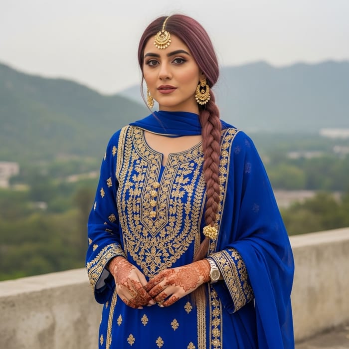 Beautiful Pakistani Girl in Traditional Attire