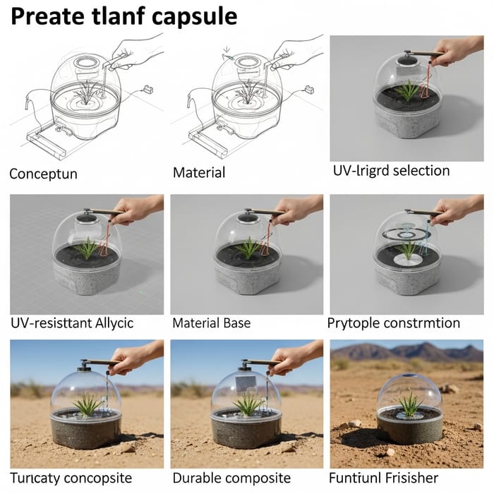 Small Plant Growth Capsule: Desert Cultivation Process