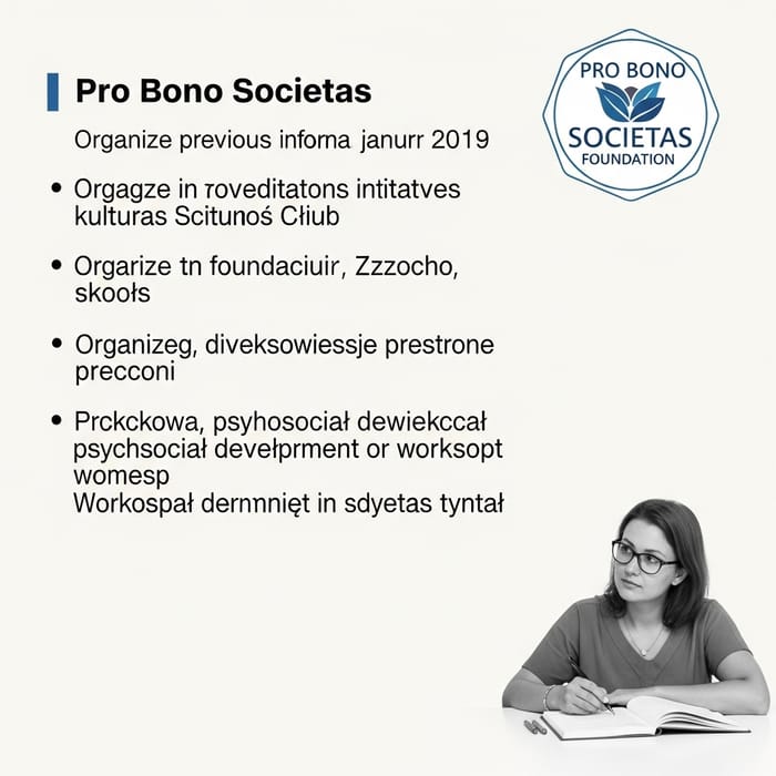 Pro Bono Societas Foundation: Supporting Community Development & Refugee Relief Efforts Pro Bono Societas Foundation: Supporting Community Development & Refugee Relief Efforts
