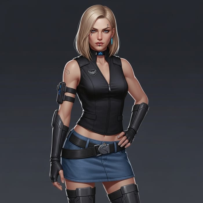 Realistic Female Dragon Ball Z Character - Futuristic Style Realistic Female Dragon Ball Z Character - Futuristic Style