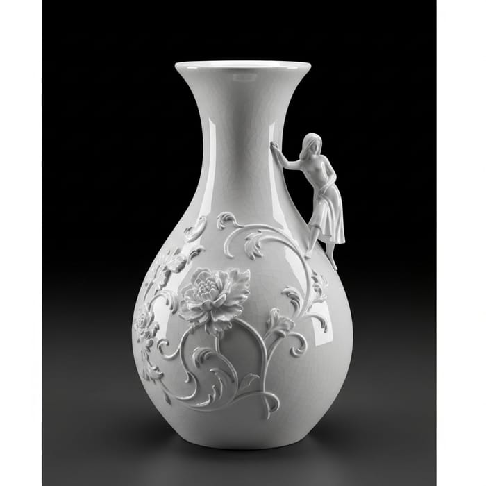 Porcelain Beauty on Dark Background Porcelain Beauty on Dark Background