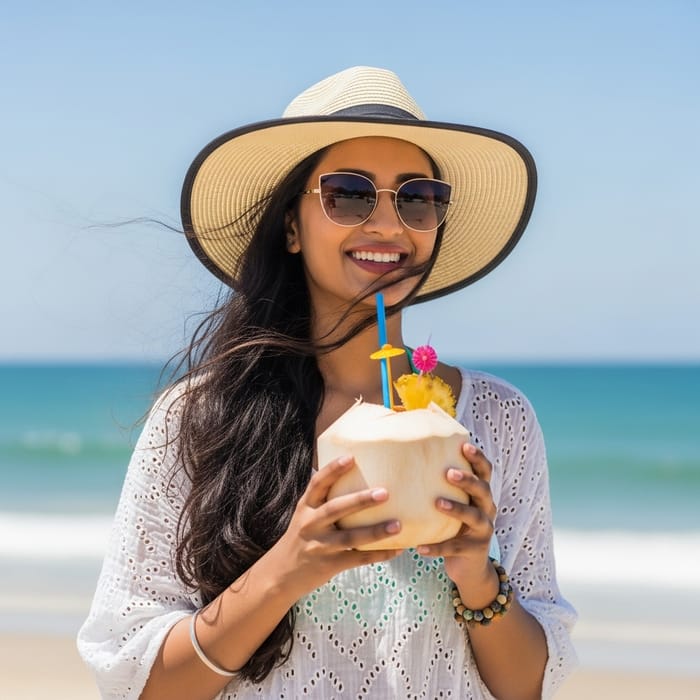 Beautiful Girl at Sunny Beach | Summer Beauty