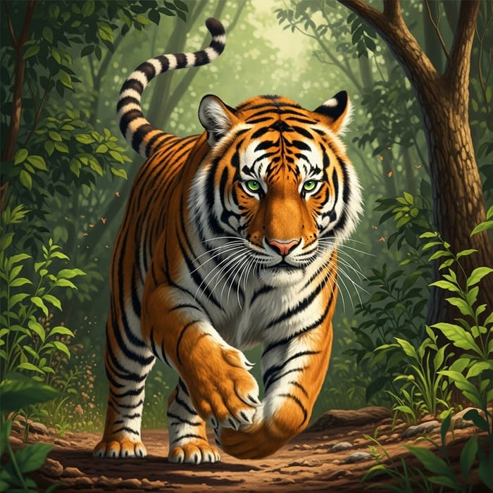 Majestic Tiger in Color | Stunning Wildlife Image Majestic Tiger in Color | Stunning Wildlife Image