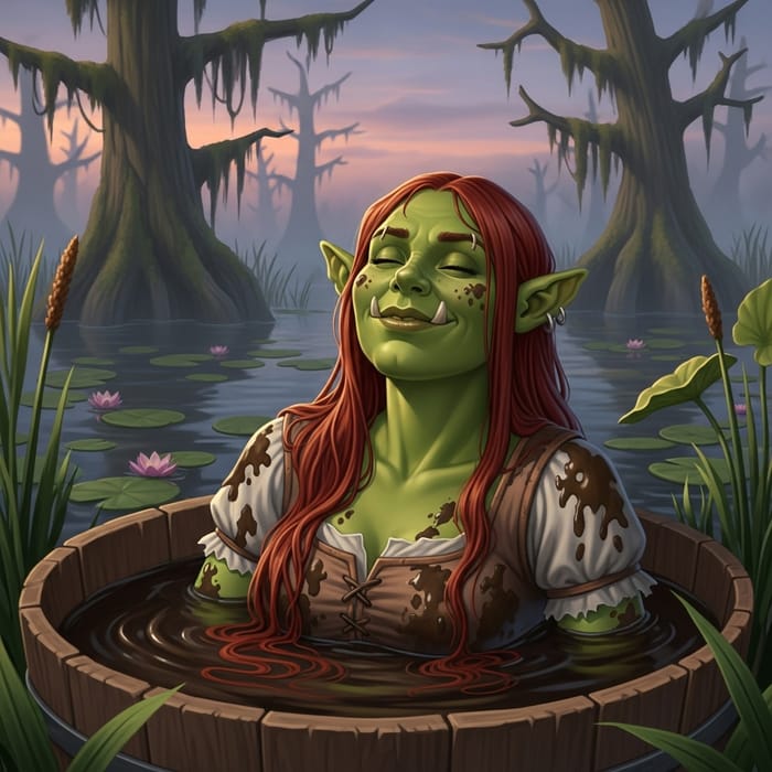 Fiona from Shrek Enjoys Mud Bath Magic Fiona from Shrek Enjoys Mud Bath Magic