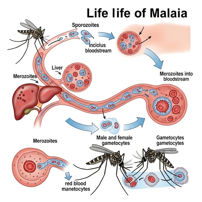 Malaria Life Cycle: Illustration and Process Malaria Life Cycle: Illustration and Process