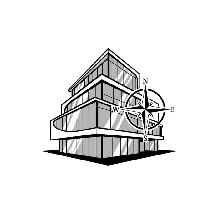 Modern Architectural Logo Design | B&W Building Sketch Logo Modern Architectural Logo Design | B&W Building Sketch Logo