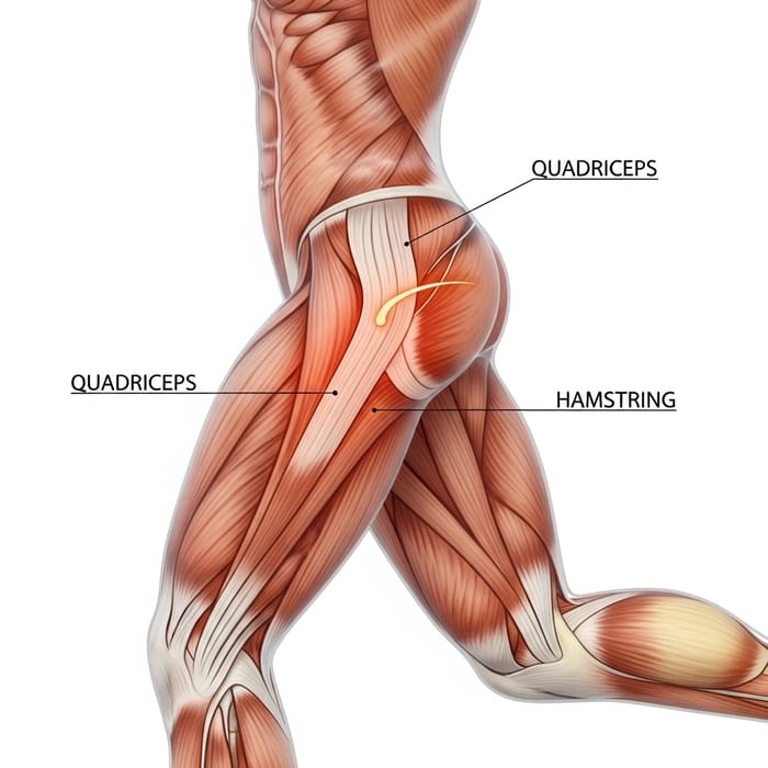 Runner's Thigh Muscle Anatomy: Quadriceps & Hamstring Runner's Thigh Muscle Anatomy: Quadriceps & Hamstring