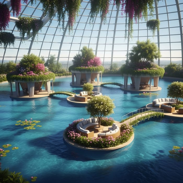 Futuristic Dome Paradise: Relaxation & Nature Fusion Futuristic Dome Paradise: Relaxation & Nature Fusion
