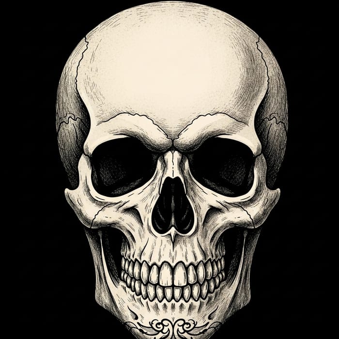 Artistic Calavera Skull - Symbolic Mexican Artistry