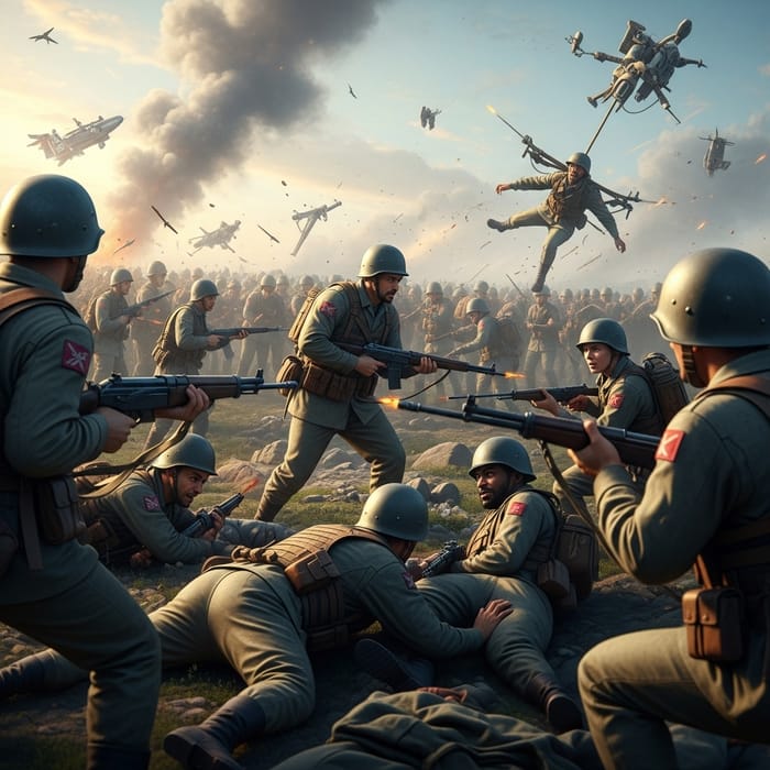 Surreal Battlefield: Unraveling Internal Conflict