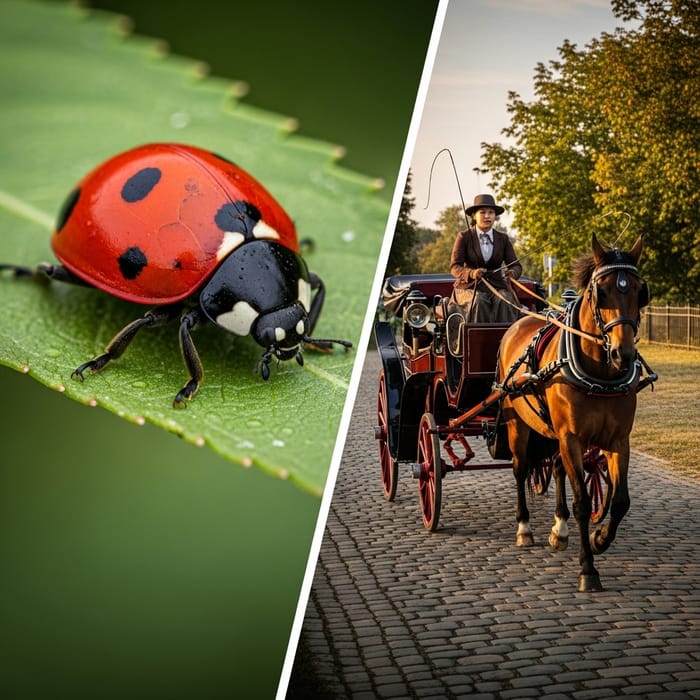 Ladybug and Horse-Drawn Carriage Enchantment Ladybug and Horse-Drawn Carriage Enchantment