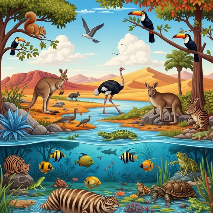 Diverse Wildlife in Various Habitats | Animals of All Kinds