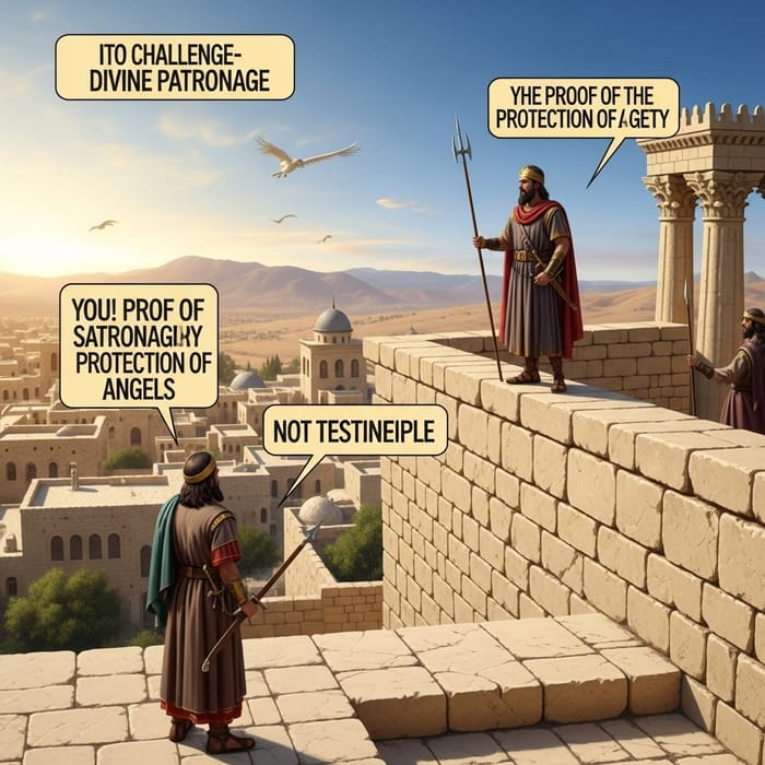 Divine Test at Jerusalem Temple: Jesus Confronts Temptation Divine Test at Jerusalem Temple: Jesus Confronts Temptation