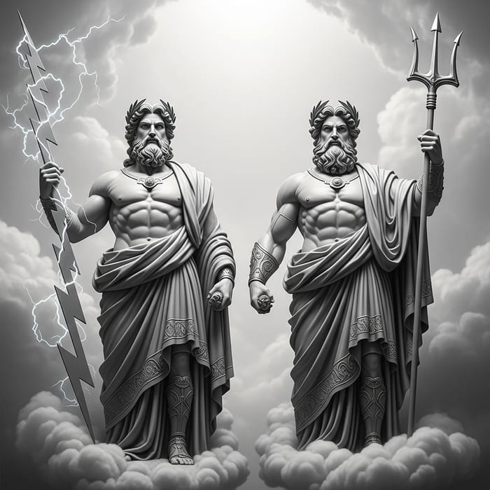 Majestic Zeus and Poseidon: Gods of Power Majestic Zeus and Poseidon: Gods of Power