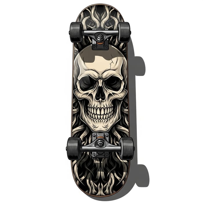 Skull Skateboard Design | Detailed Illustration Skull Skateboard Design | Detailed Illustration