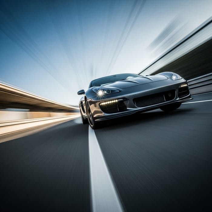 Sleek Sports Car High-Speed Action | Adrenaline-Fueled Scene Sleek Sports Car High-Speed Action | Adrenaline-Fueled Scene