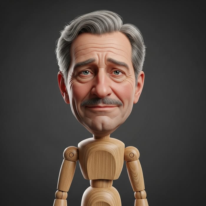 Hyper-Realistic Comic of Cyril Ramaphosa with a Sheepish Grin | Pinocchio-like Body Hyper-Realistic Comic of Cyril Ramaphosa with a Sheepish Grin | Pinocchio-like Body