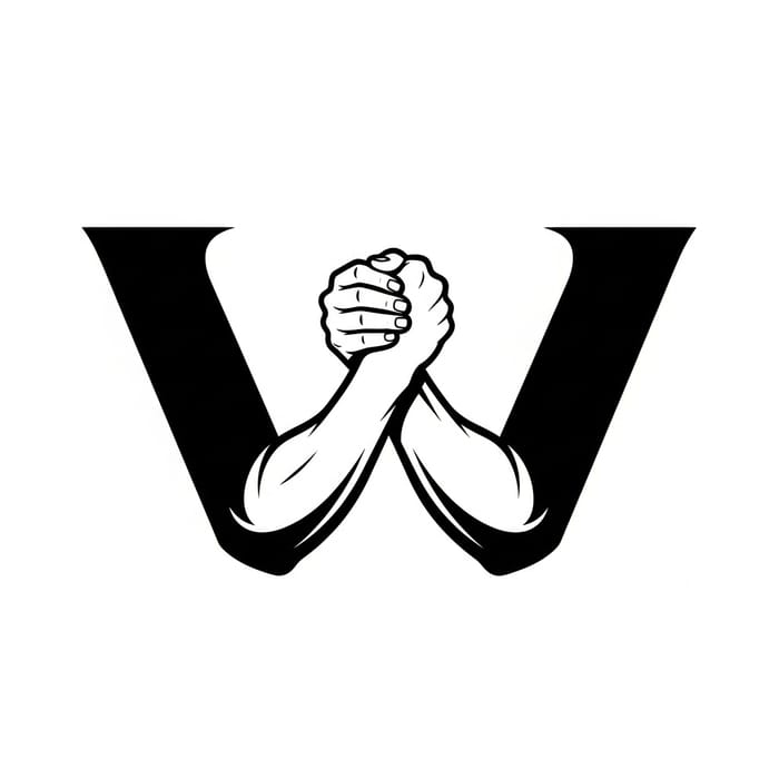Creative 'W' Logo Design | Arm Wrestling Inspired
