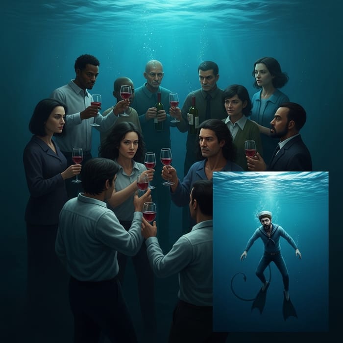 Surreal Mermaid Gathering: Mystical Deep Sea Revelry