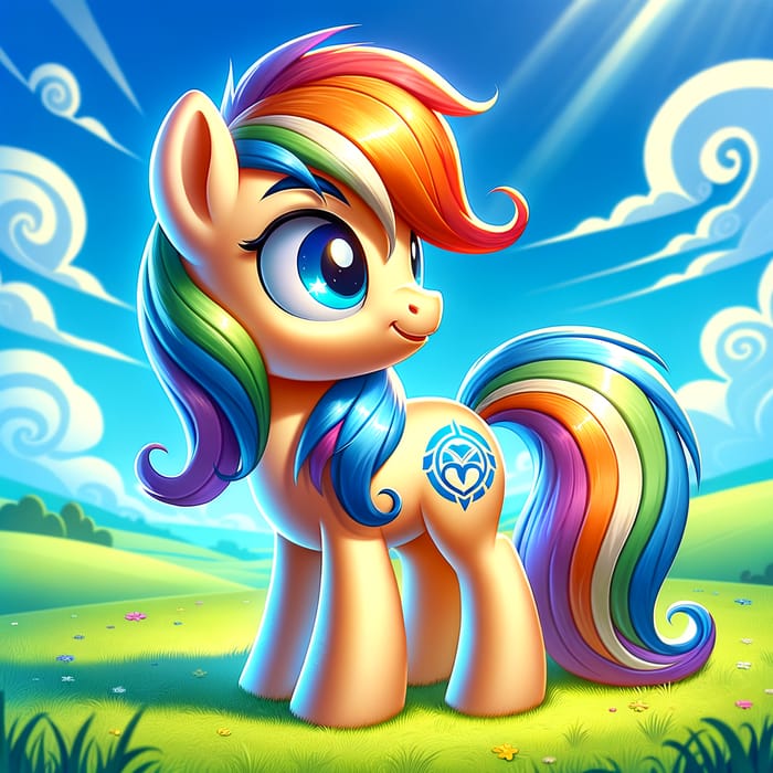 Mlp Pony - Bright and Cheerful Stylized Horse