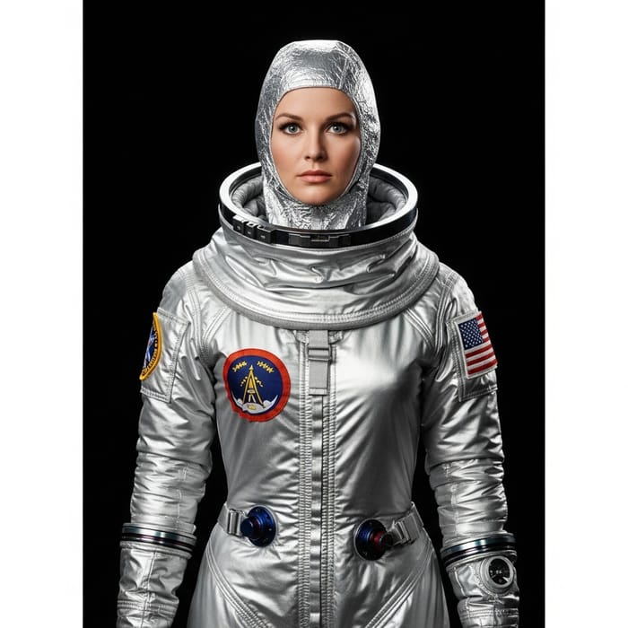 Kate McCrae in Silver Space Bodysuit Image