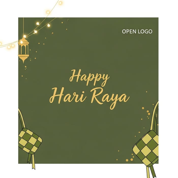 Warm & Inviting Hari Raya Greeting Post