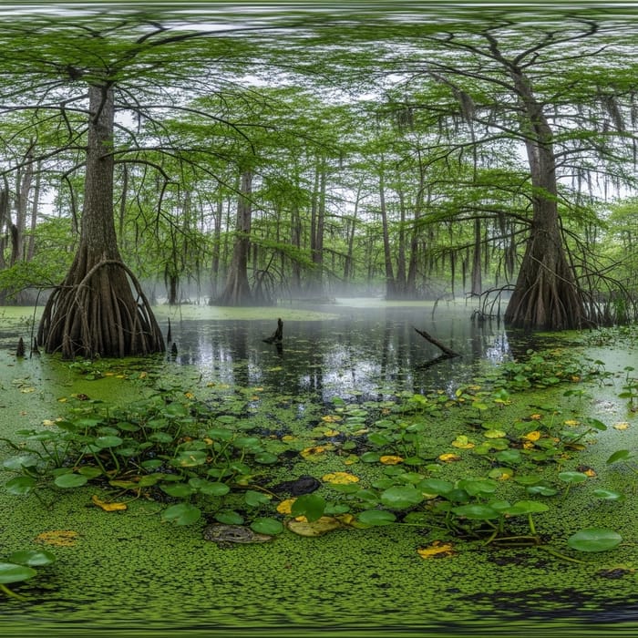 360-Degree Enchanted Swamp: Serene & Mysterious View 360-Degree Enchanted Swamp: Serene & Mysterious View