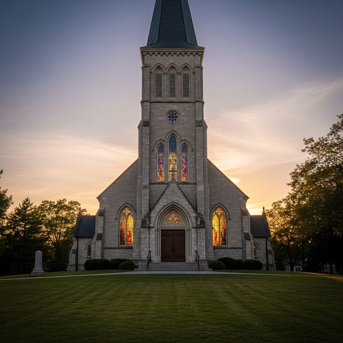 Solace in Tranquil Church Setting