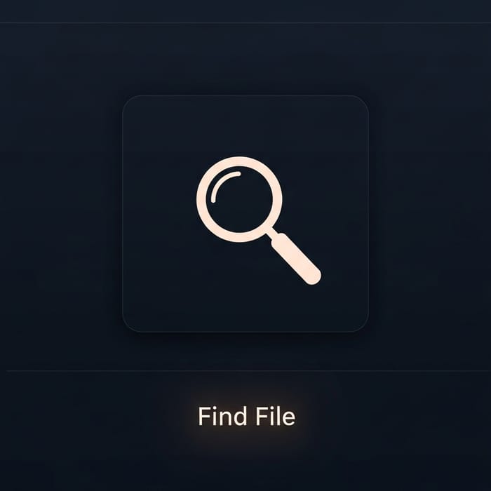 Dark Theme File Finder - Computer Visual Interface