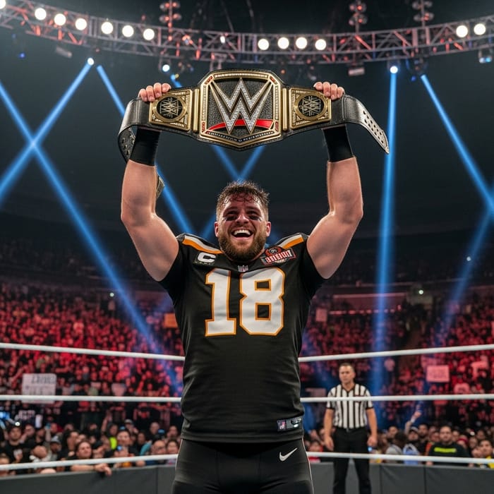 Messi Celebrates WWE Championship Victory Messi Celebrates WWE Championship Victory